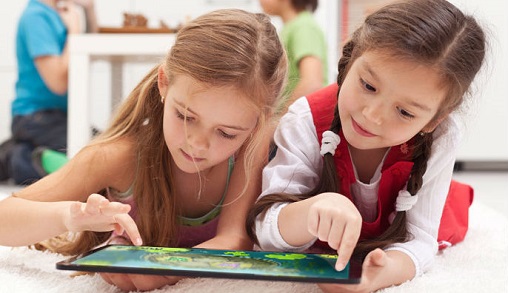 Children playing mobile